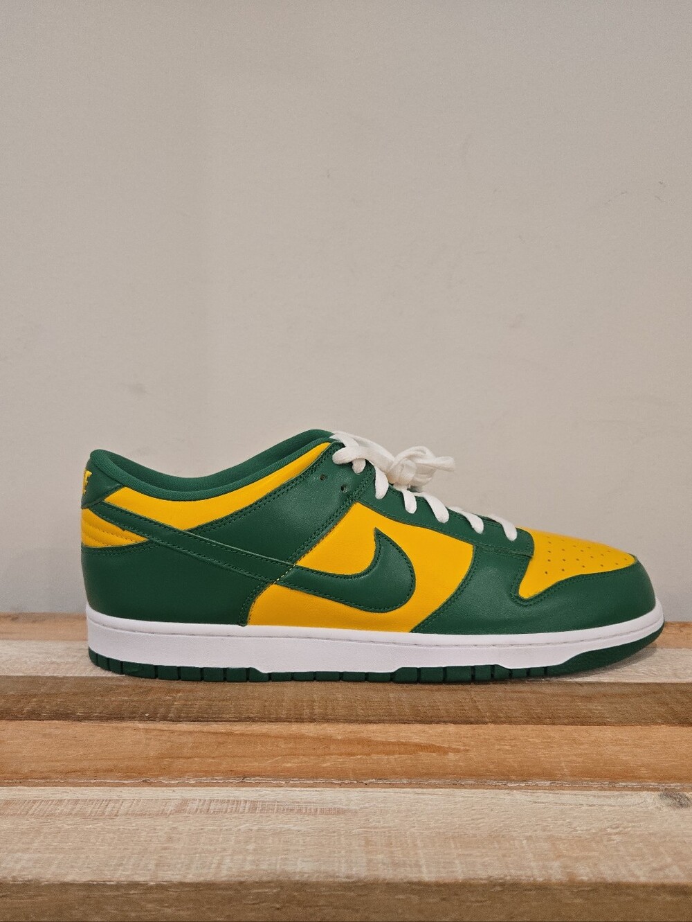 Nike Dunk Low Brazil Yellow Green White Size 15 Sneakers Shoes CU1727-700 New